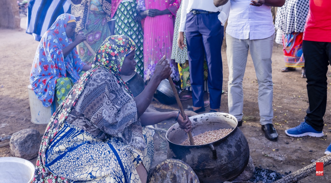 Traditional shea processing over an open fire — RDF Ghana field visit
